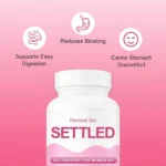 SETTLED — Digestive Support for Menopause | Bloating Relief for Women 40+ | Probiotics, Digestive Enzymes, Peppermint, Ginger | 60 Capsules - Image 3