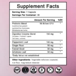 SETTLED — Digestive Support for Menopause | Bloating Relief for Women 40+ | Probiotics, Digestive Enzymes, Peppermint, Ginger | 60 Capsules - Image 2