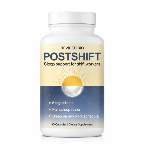 POSTSHIFT — Sleep Support for Shift Workers | 8-Ingredient Formula with Melatonin 1mg, Magnesium Glycinate 400mg & Ashwagandha KSM-66