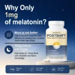 POSTSHIFT — Sleep Support for Shift Workers | 8-Ingredient Formula with Melatonin 1mg, Magnesium Glycinate 400mg & Ashwagandha KSM-66