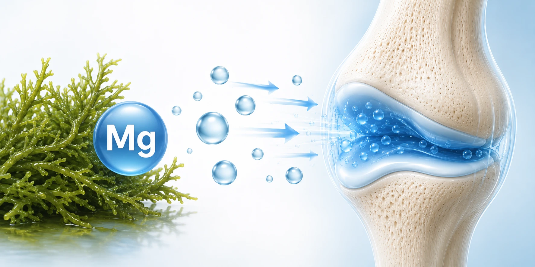 Magnesium pulling water into joints