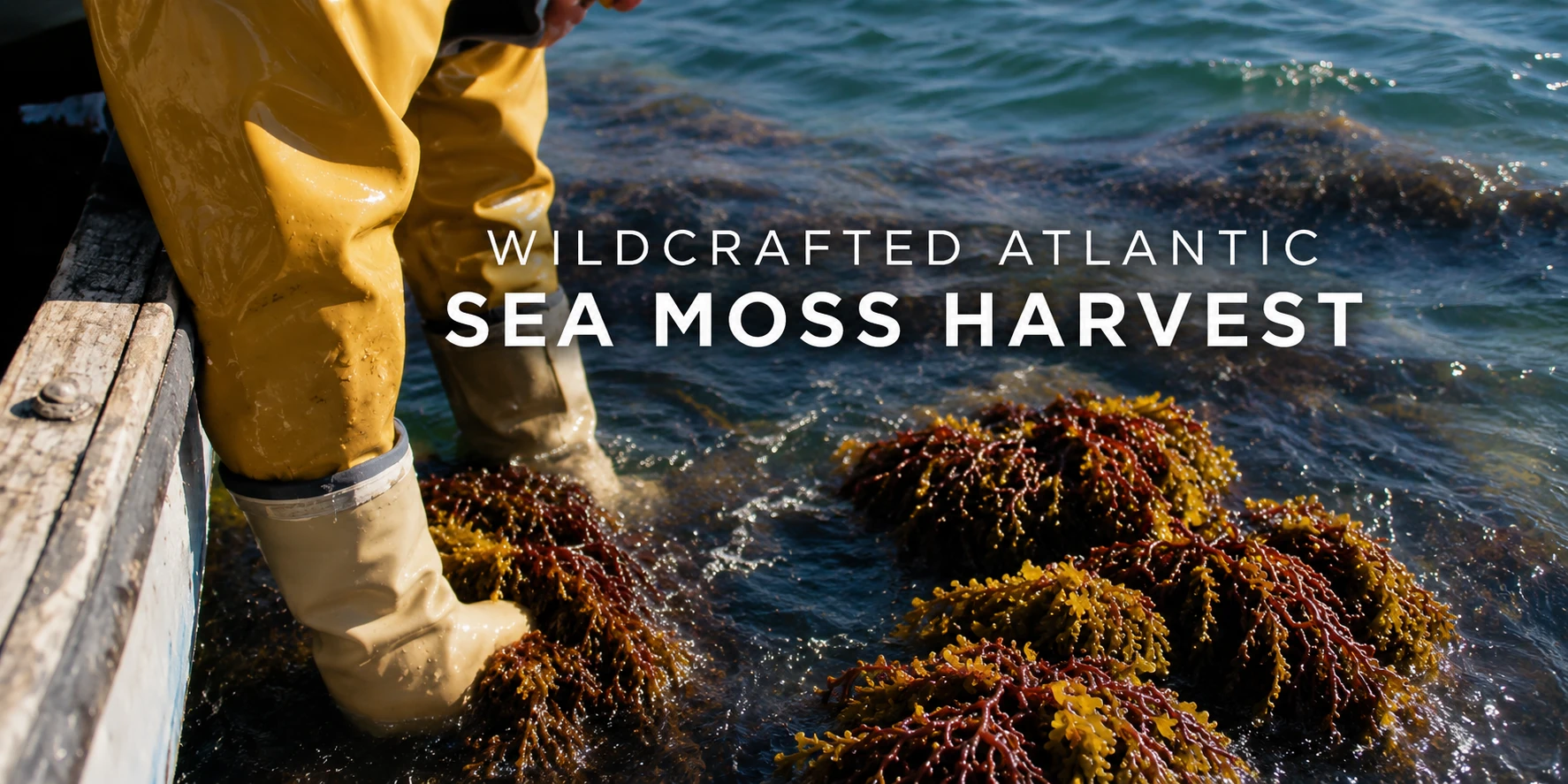 Wildcrafted Atlantic sea moss harvest