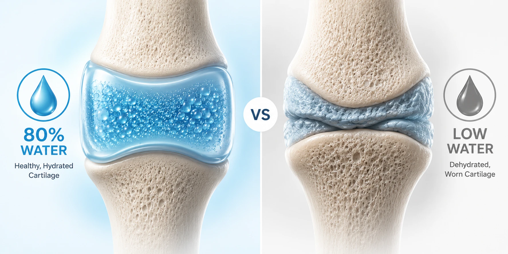 Cartilage water content illustration