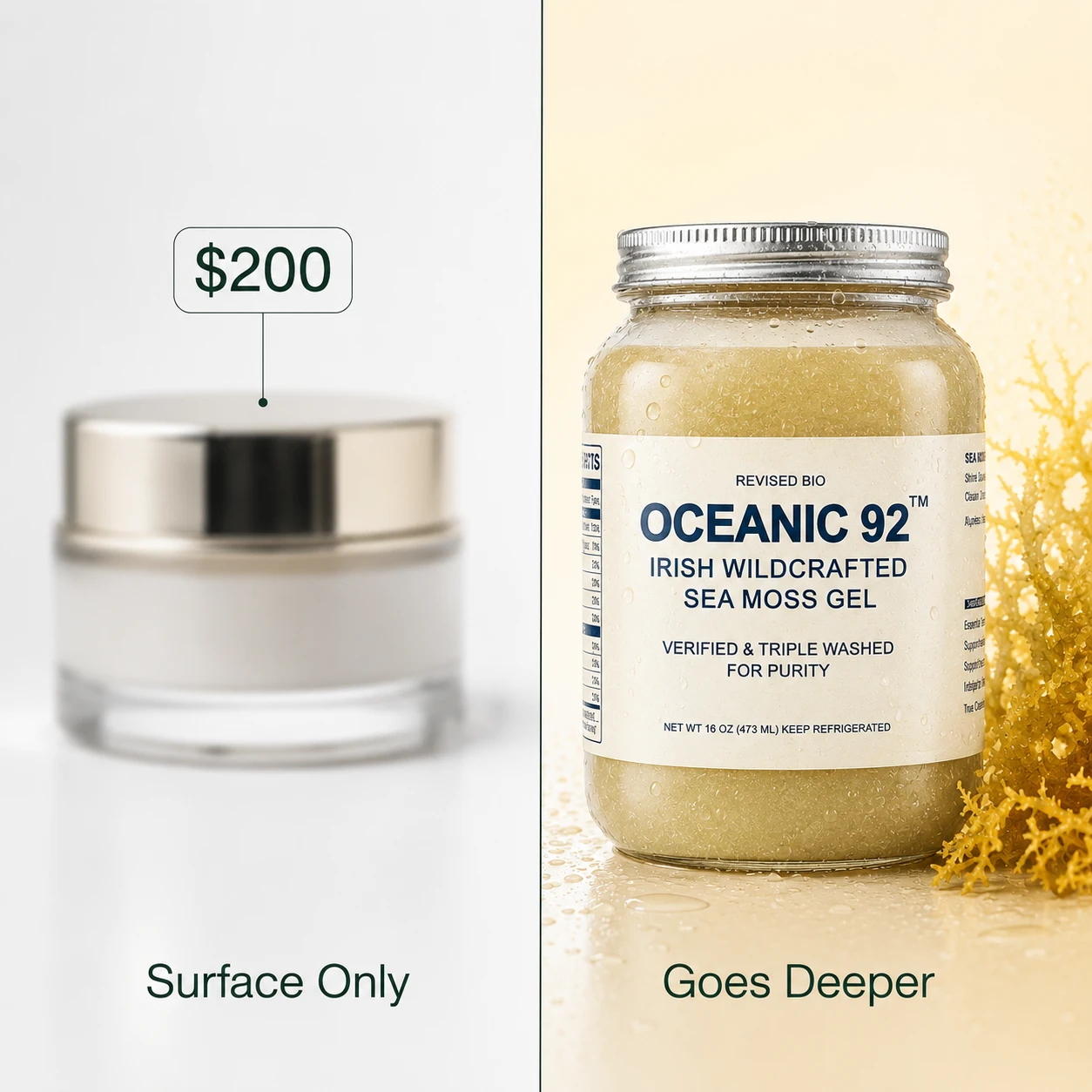 Cream vs internal skin layers