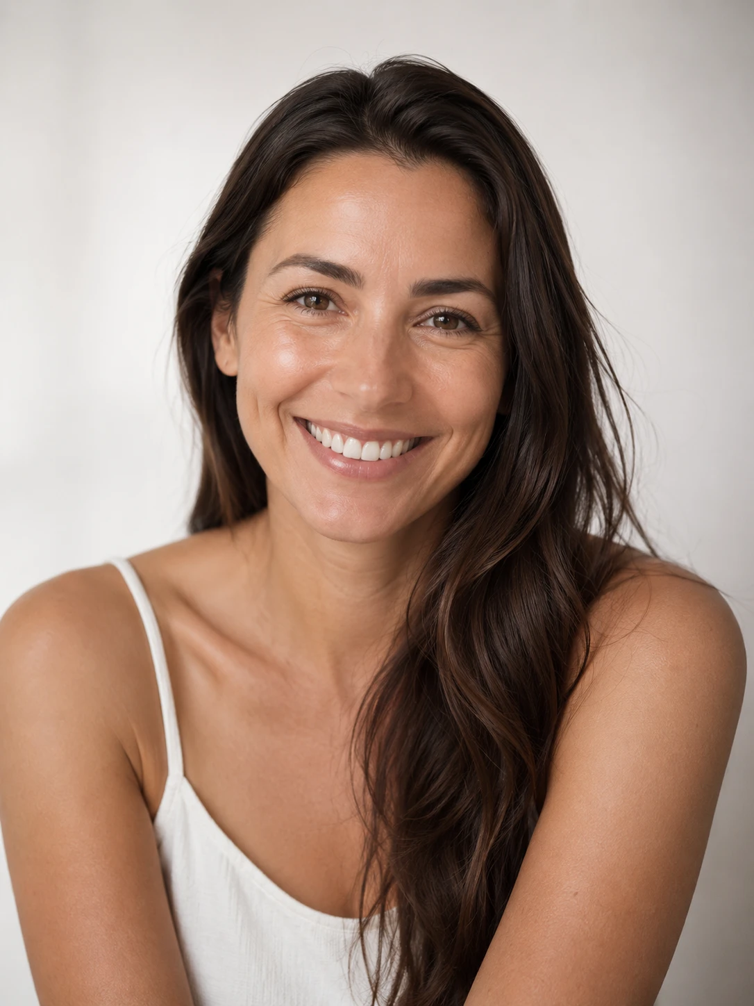 Confident woman with healthy skin